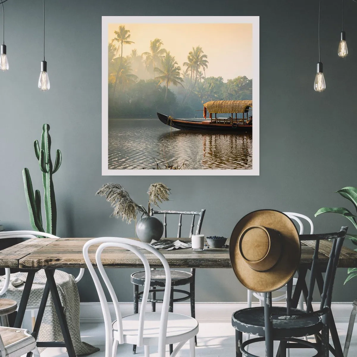 Plagát - Dom na rieke - 50x50 cm