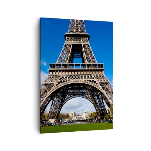 Obraz na plátne - Celý Paríž pri jej nohách - 50x70 cm