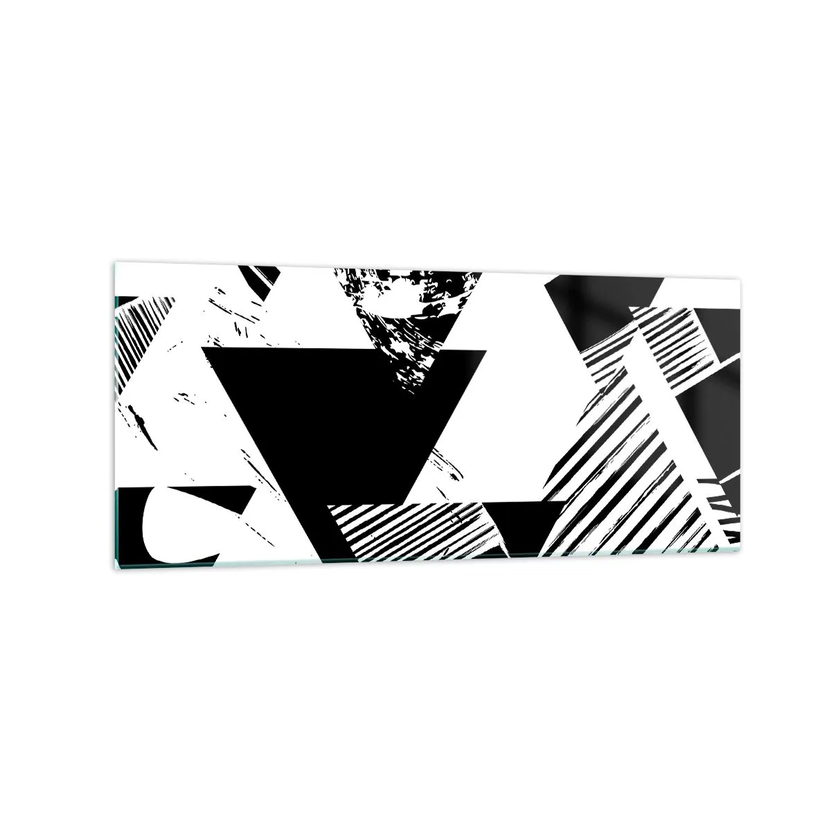 Obraz na skle - Dážď trojuholníkov - 120x50 cm