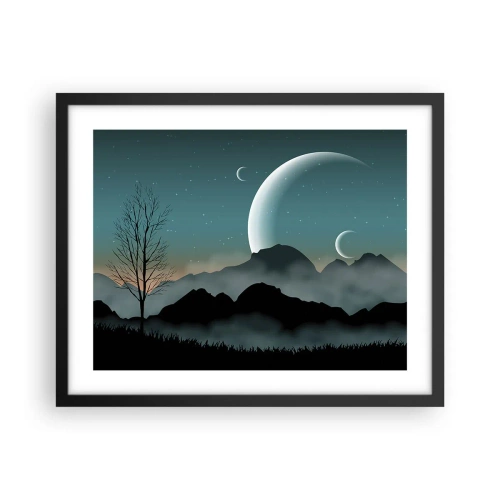 Plagát v čiernom ráme - Karneval hviezdnej noci - 50x40 cm