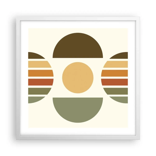 Plagát v bielom ráme - Vo farbách zeme - 50x50 cm