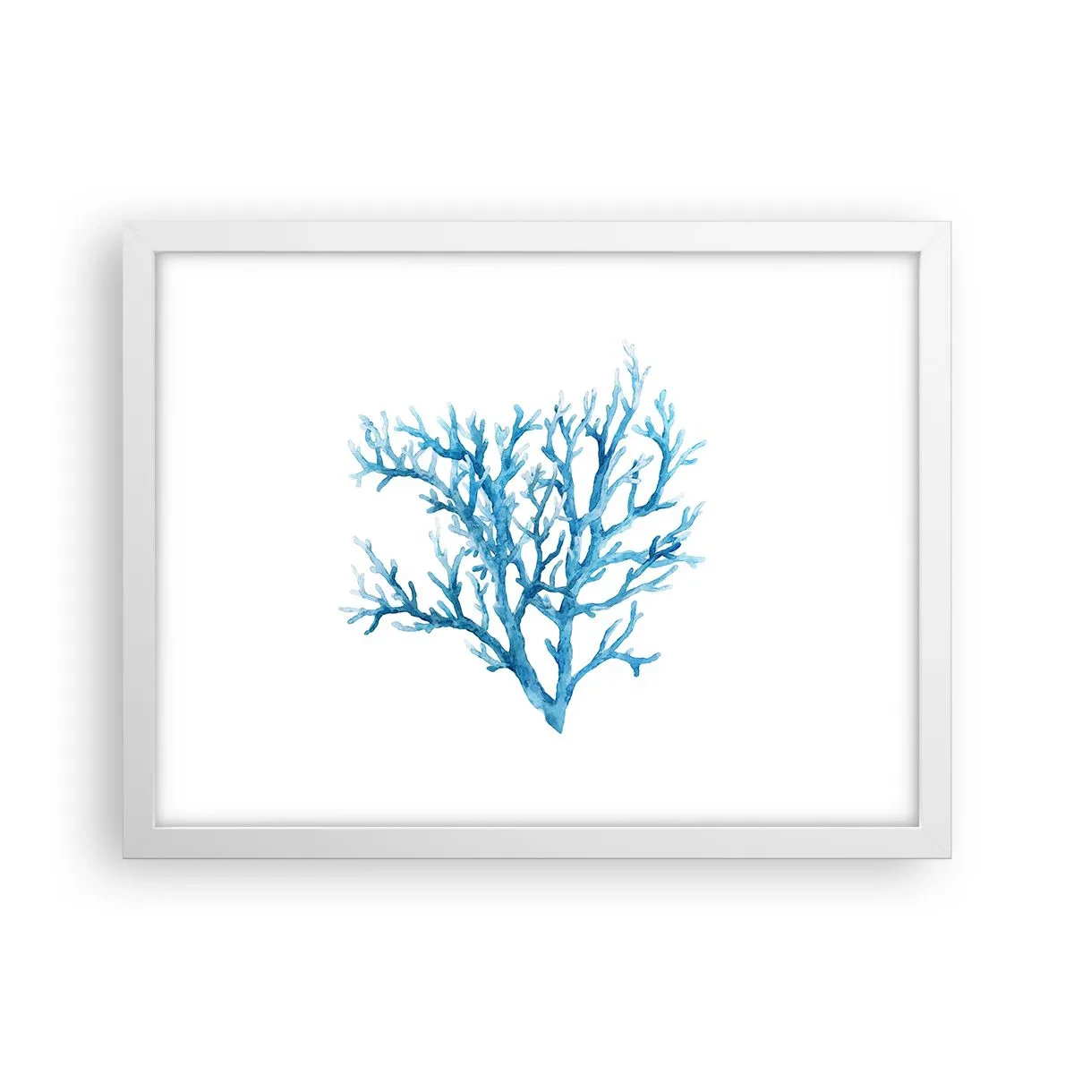 Plagát v bielom ráme - Morský filigrán - 40x30 cm