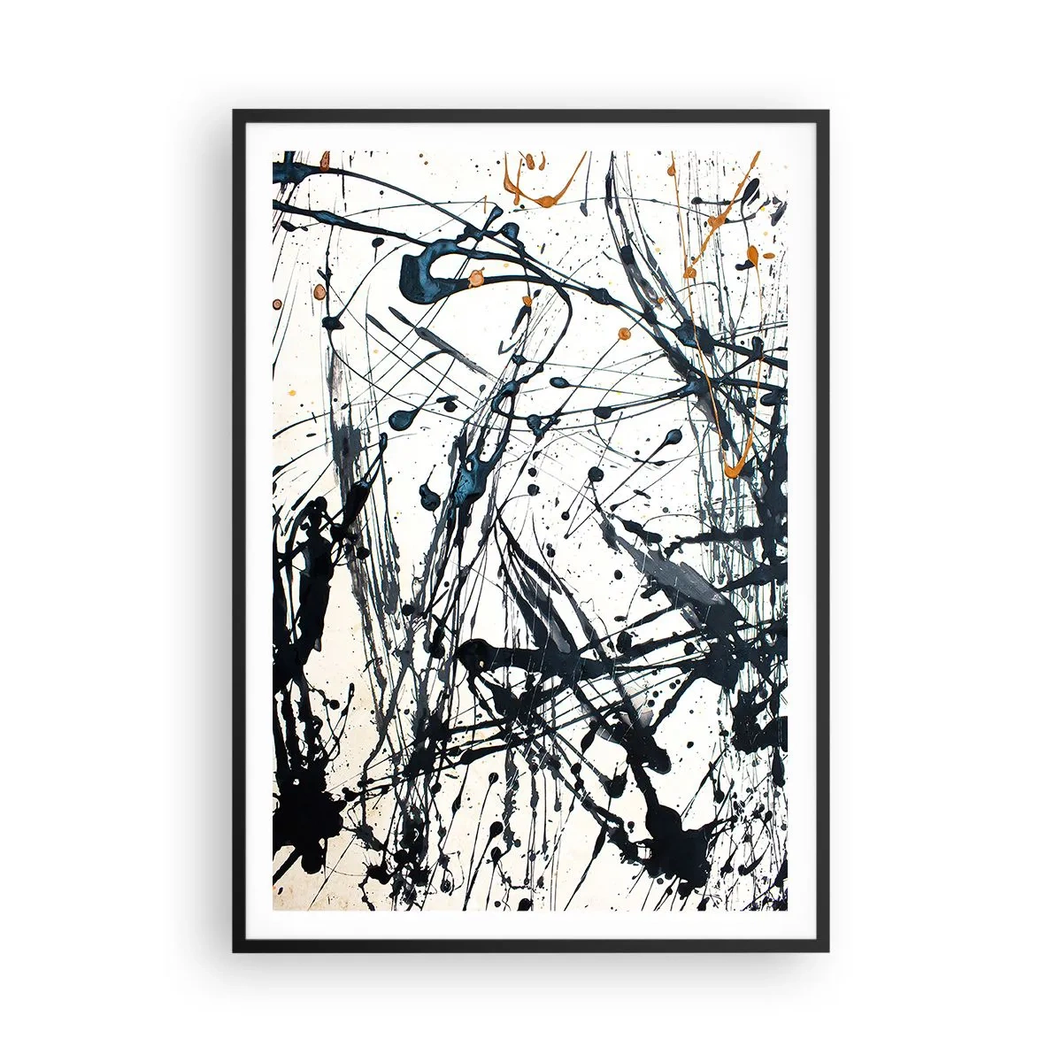 Plagát v čiernom ráme - Expresionistická abstrakcia - 70x100 cm