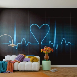 Fototapeta Standard Eco - V rytme srdca - Grafika, Srdce, Kus - 250x175 cm