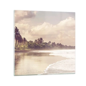 Obraz na skle - Pohladenie vĺn - 60x60 cm