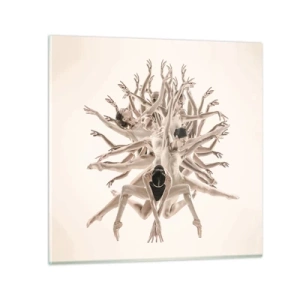 Obraz na skle - Rozkvet v tanci - 40x40 cm