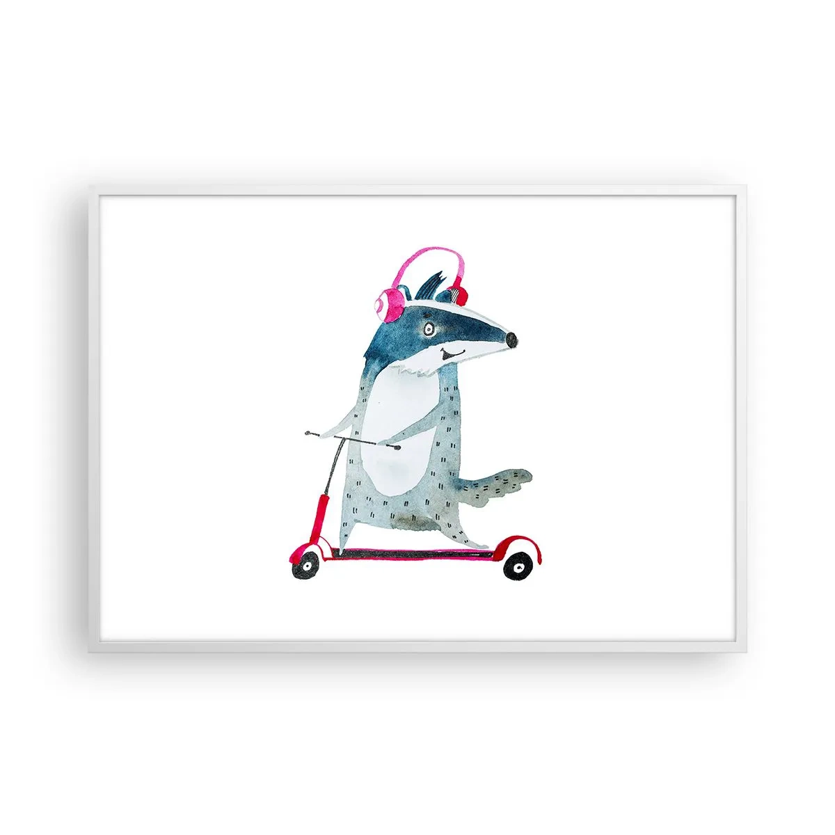 Plagát v bielom ráme - Jazvečie radosti - 100x70 cm