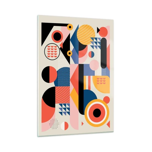 Obraz na skle - Kompozícia: poďme sa hrať - 50x70 cm