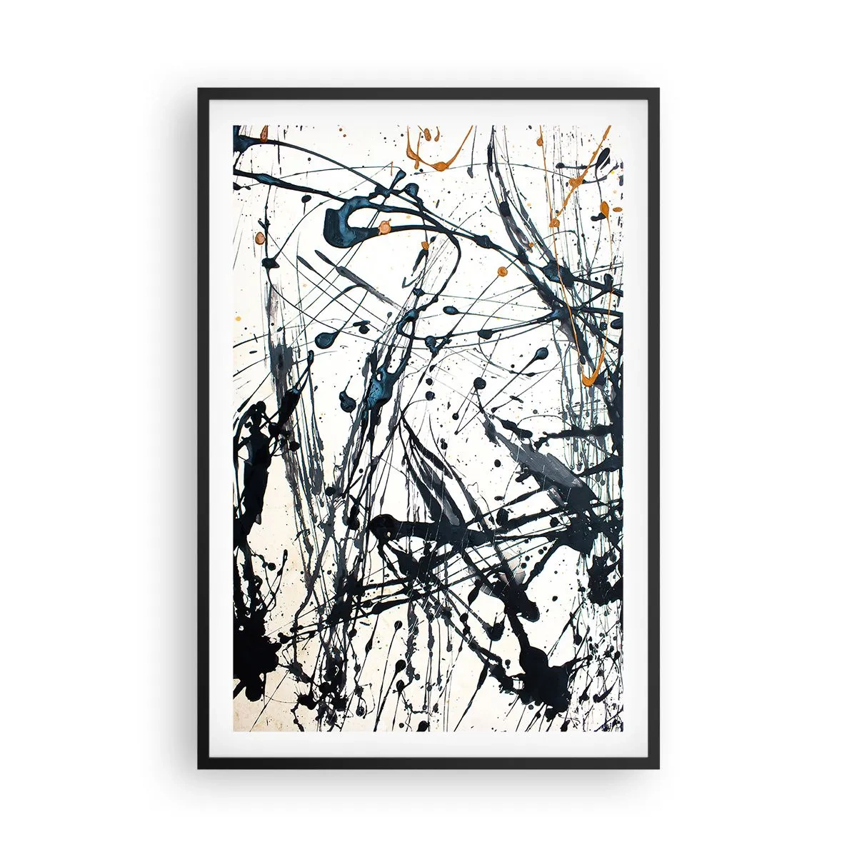 Plagát v čiernom ráme - Expresionistická abstrakcia - 61x91 cm