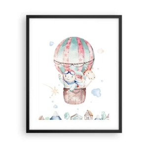 Plagát v čiernom ráme - Čoskoro sa vrátime! - 40x50 cm