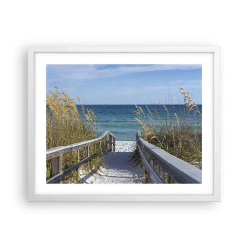 Plagát v bielom ráme - Na slnku, vo vetre - 50x40 cm