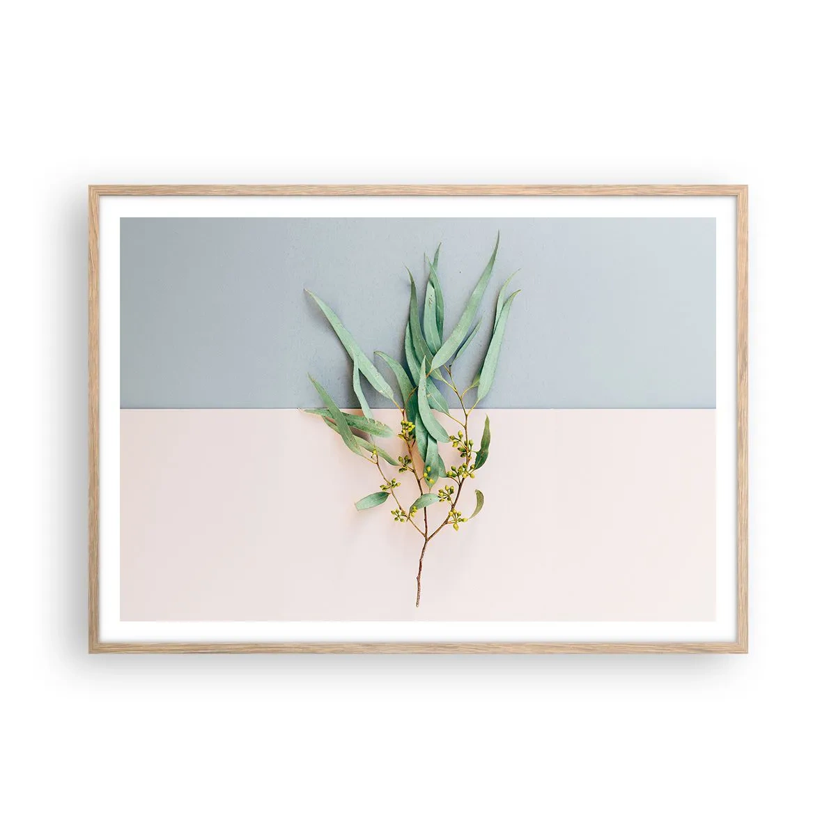 Plagát v ráme zo svetlého duba - Pastelová jemnosť - 100x70 cm