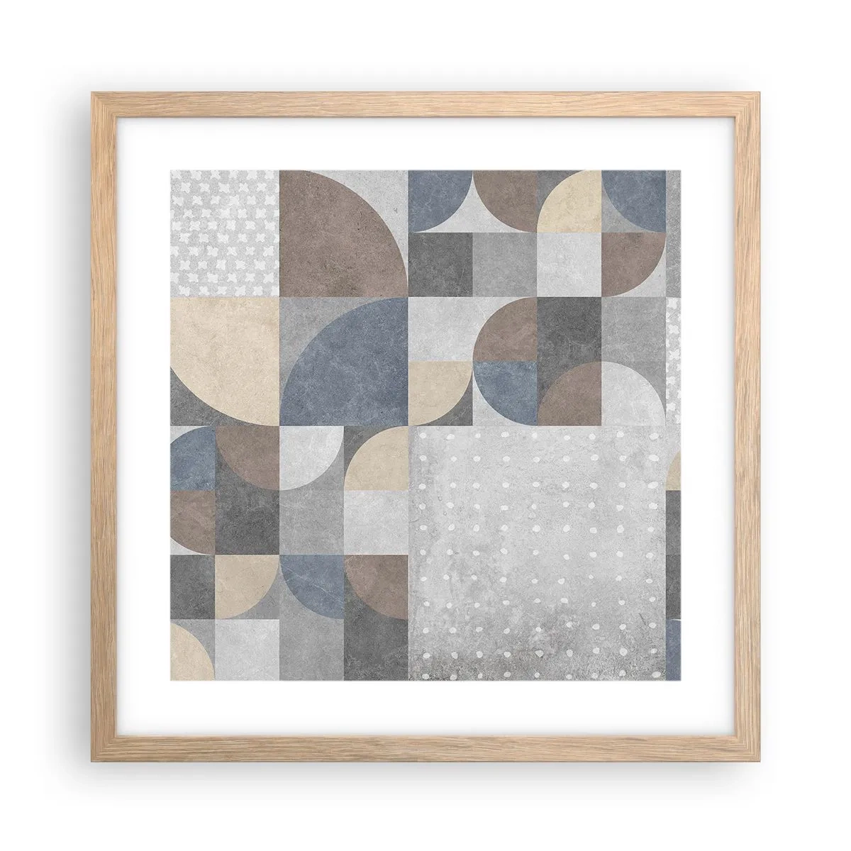 Plagát v ráme zo svetlého duba - Keramická fantázia - 40x40 cm