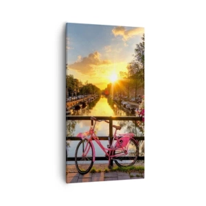 Obraz na plátne - Jarné ráno v Amsterdame - 55x100 cm
