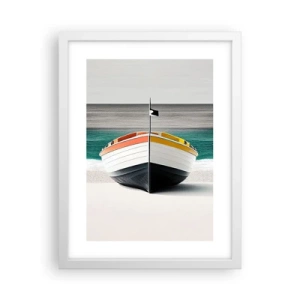 Plagát v bielom ráme - Na správnom mieste - 30x40 cm