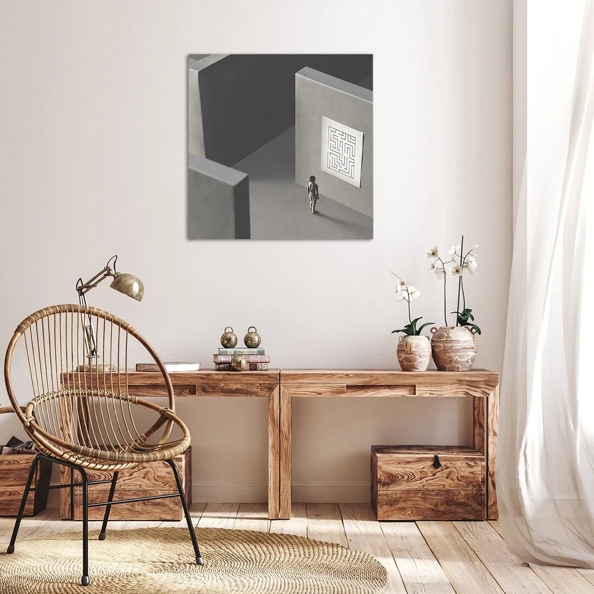 Obraz na plátne - Kde to ale som? - 70x70 cm
