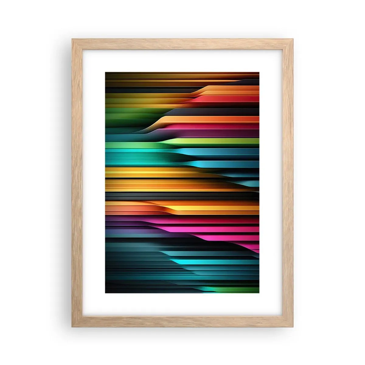 Plagát v ráme zo svetlého duba - Svetelný organ - 30x40 cm