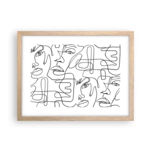 Plagát v ráme zo svetlého duba - V spletených emóciách - 40x30 cm