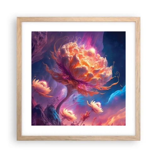 Plagát v ráme zo svetlého duba - Iný svet - 40x40 cm
