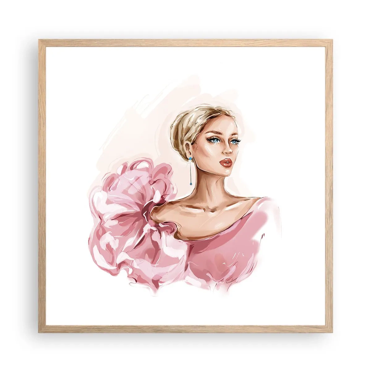 Plagát v ráme zo svetlého duba - Ako maľovaná… - 60x60 cm