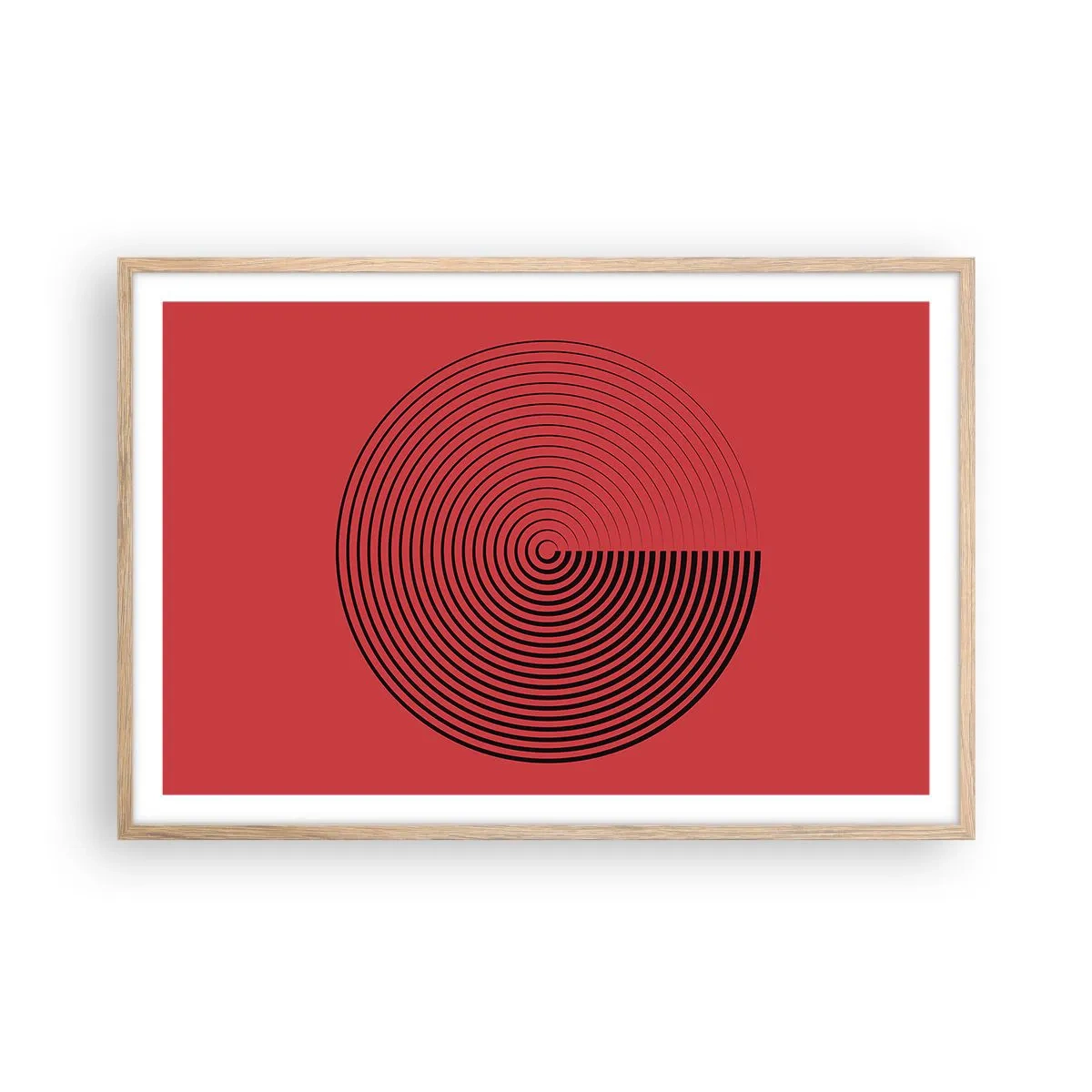 Plagát v ráme zo svetlého duba - Kruhový pohyb - 91x61 cm