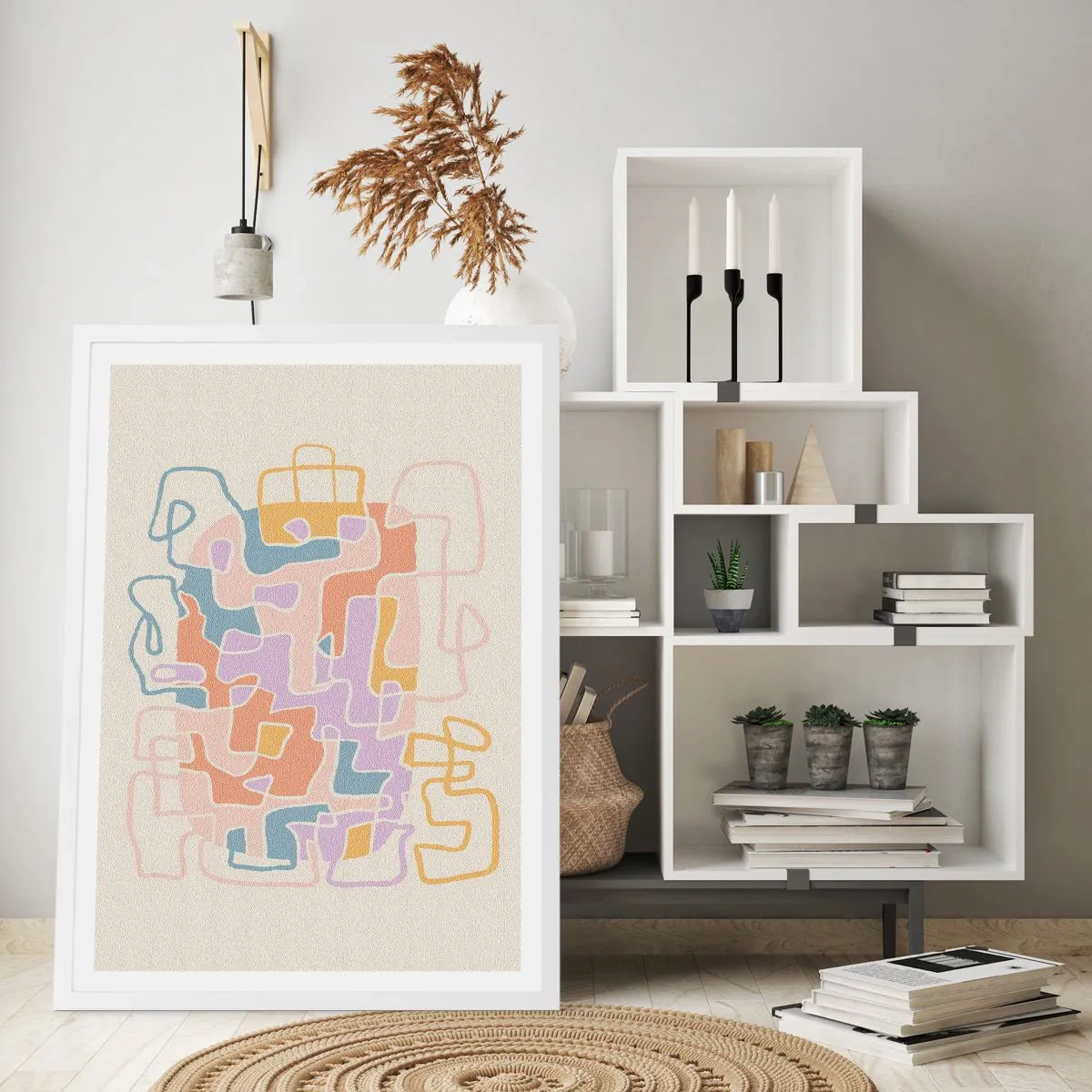 Plagát v bielom ráme - Labyrint – veselé dobrodružstvo - 30x40 cm