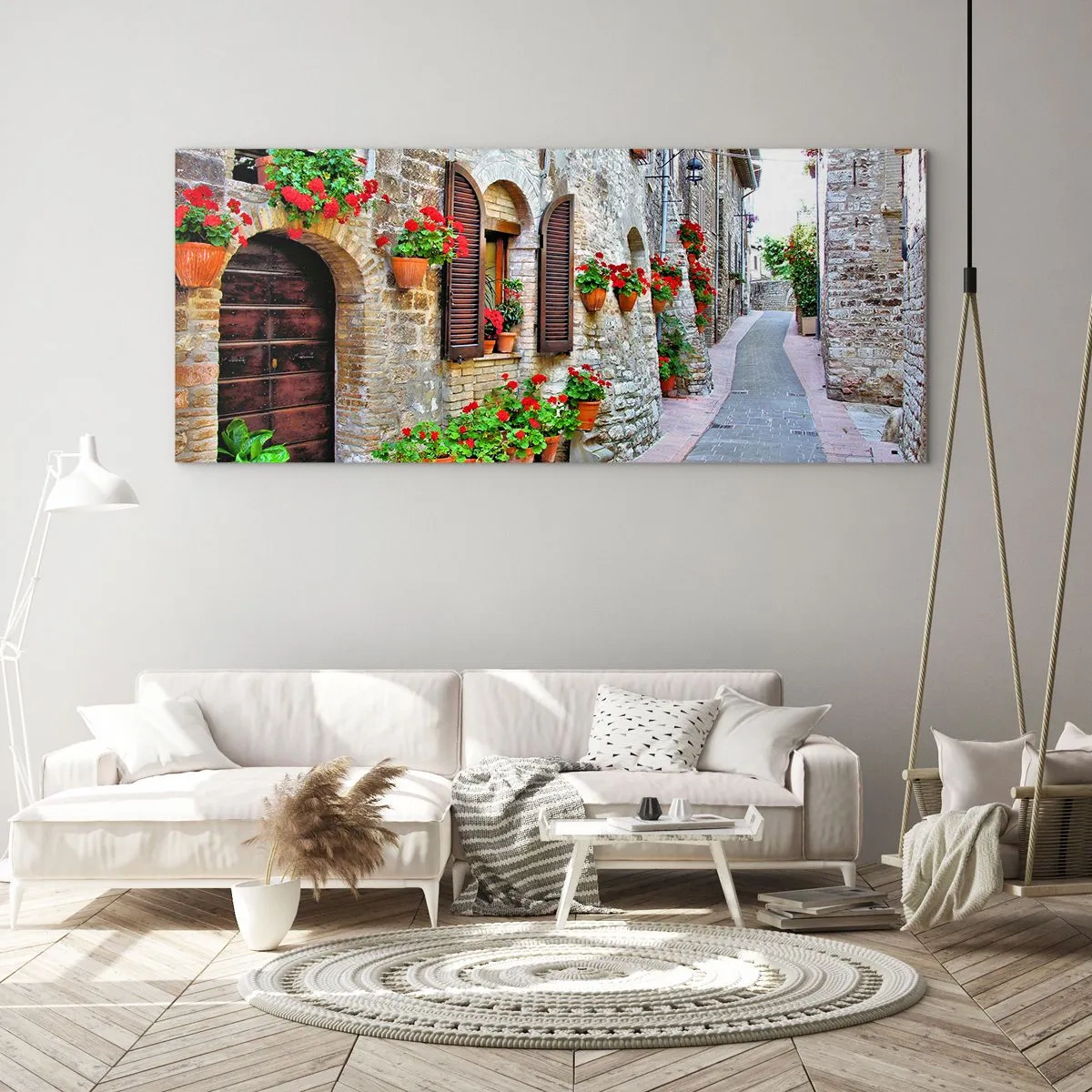 Obraz na skle - Talianska atmosféra - 100x40 cm