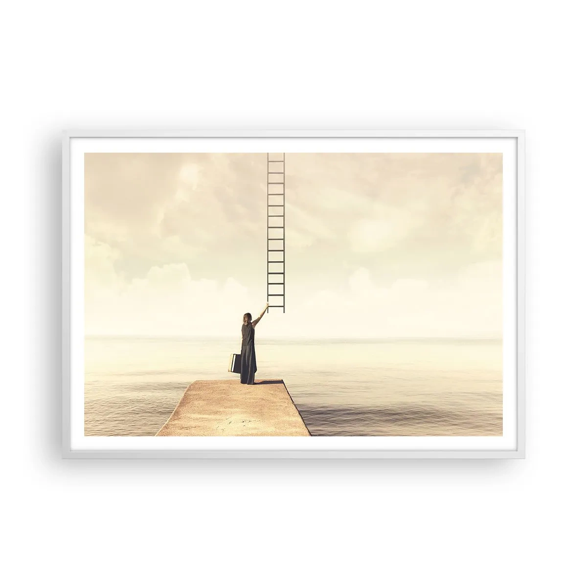 Plagát v bielom ráme - Magická cesta - 100x70 cm