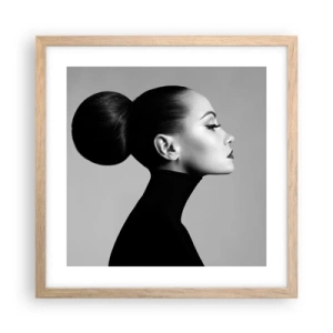 Plagát v ráme zo svetlého duba - Moderná Nefertiti - 40x40 cm