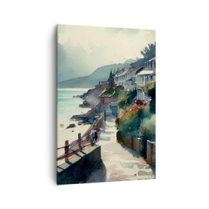 Obraz na plátne - Stredomorské mestečko - 70x100 cm