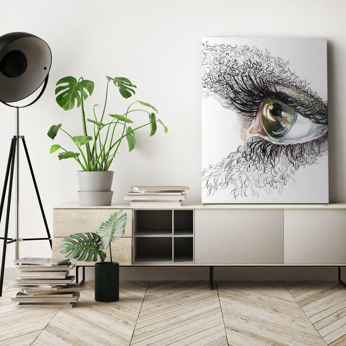 Obraz na plátne - Pozri sa priamo do duše - 55x100 cm