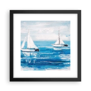 Plagát v čiernom ráme - S priateľom po boku - 30x30 cm