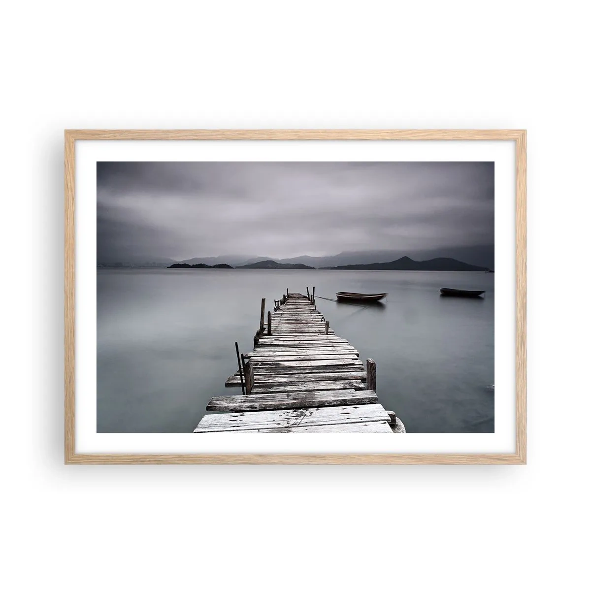 Plagát v ráme zo svetlého duba - Zajtra môžeš vyraziť - 70x50 cm