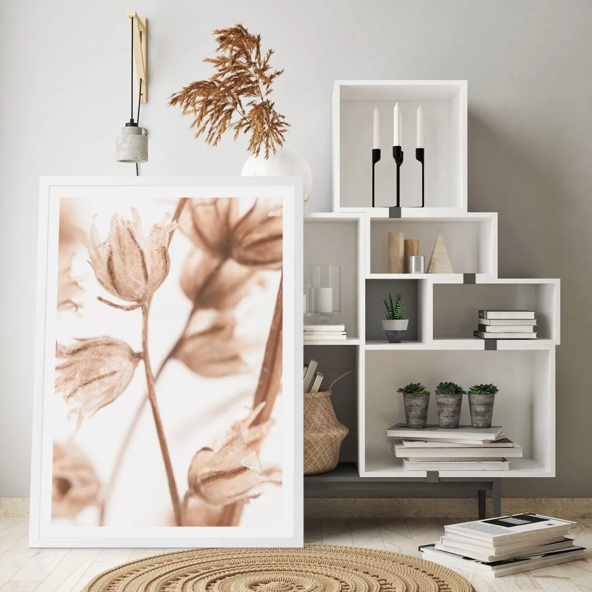 Plagát v bielom ráme - Ozveny konca leta - 61x91 cm