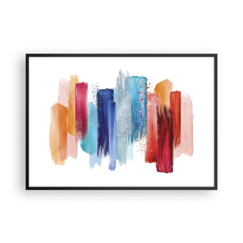 Plagát v čiernom ráme - Hore a dole - 100x70 cm