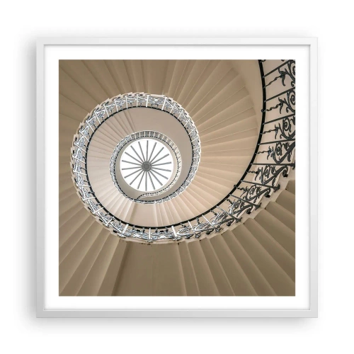 Plagát v bielom ráme - Vnútri mušle - 60x60 cm