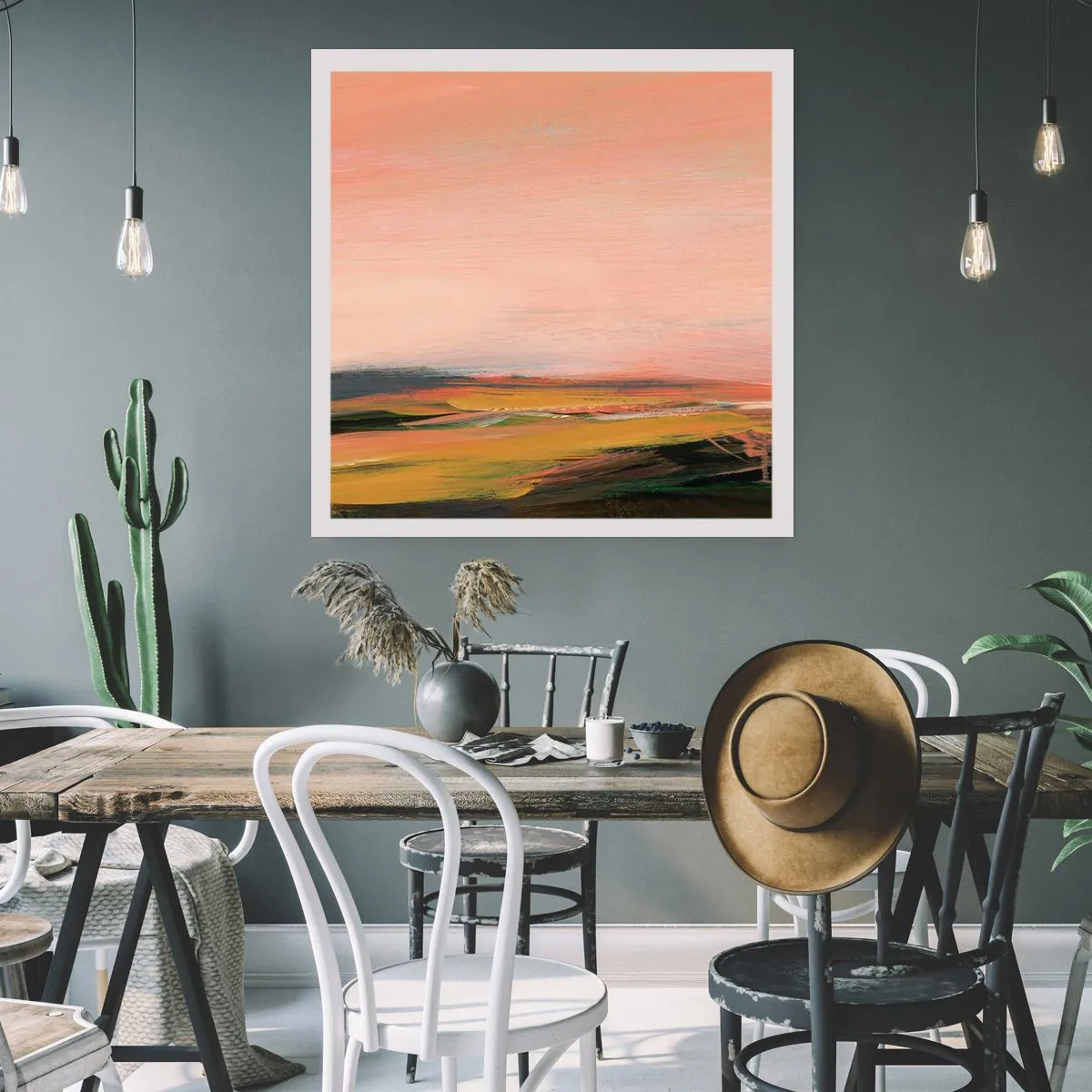 Plagát - V ružových tónoch - 60x60 cm