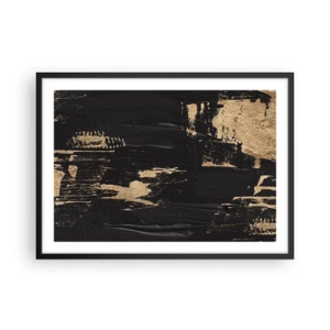 Plagát v čiernom ráme - Stopa dotyku - 70x50 cm
