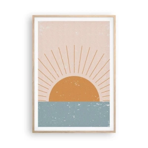 Plagát v ráme zo svetlého duba - Každodenný zázrak - 70x100 cm