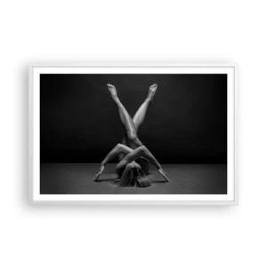 Plagát v bielom ráme - Geometria nahoty - 91x61 cm