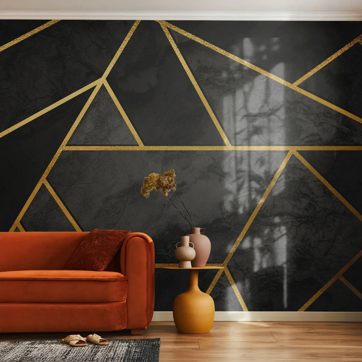 Fototapeta Premium Canvas - Temnota a svetlo - Abstrakcia, Kus, Moderný vzor - 400x280 cm