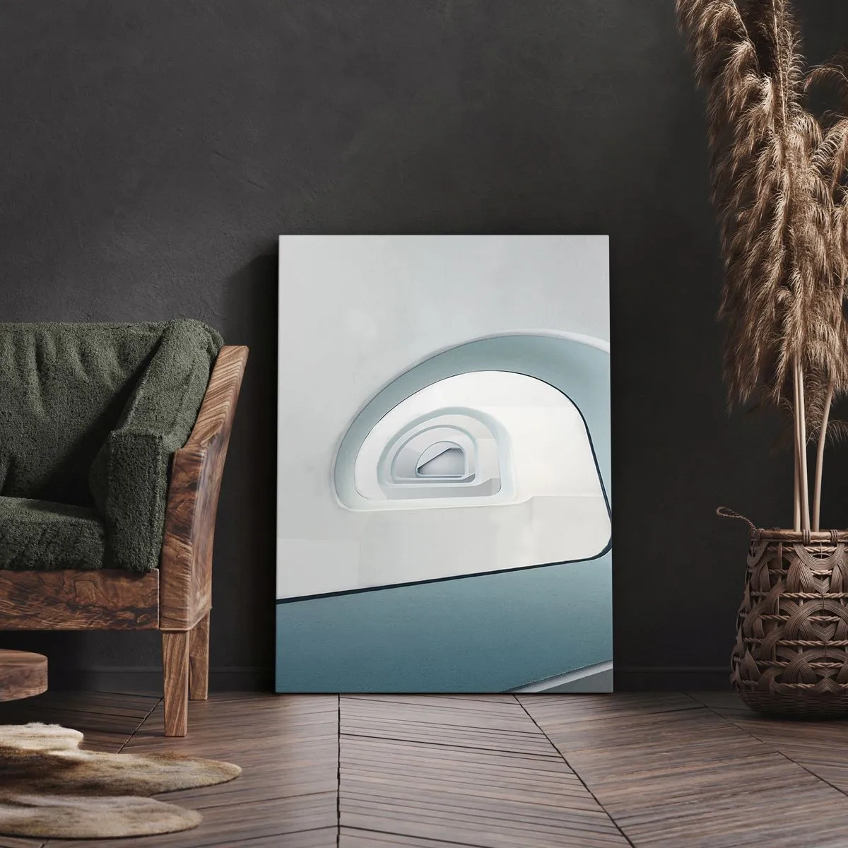 Obraz na plátne - Na dno modrej - 55x100 cm