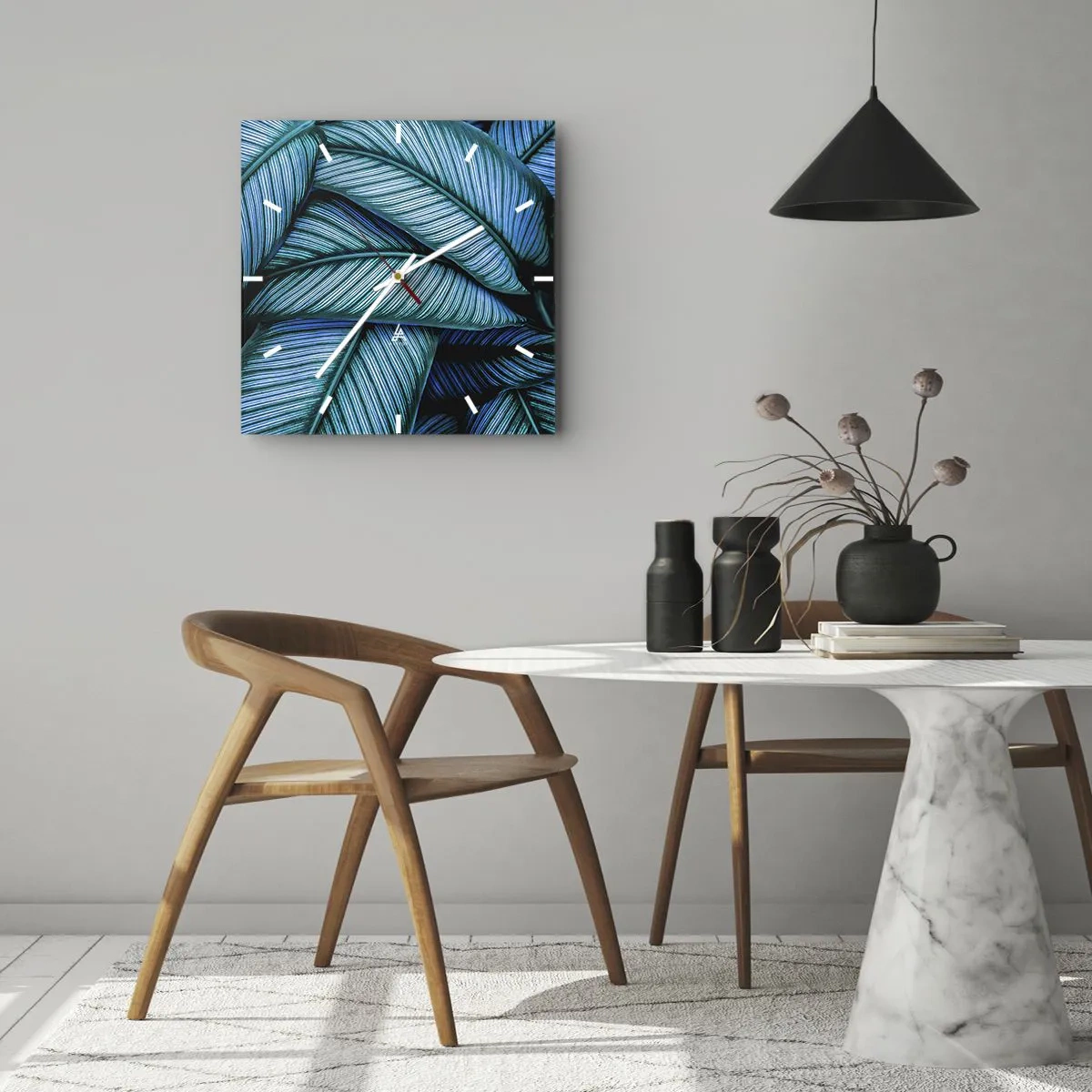 Nástenné hodiny - Čiary života - 40x40 cm
