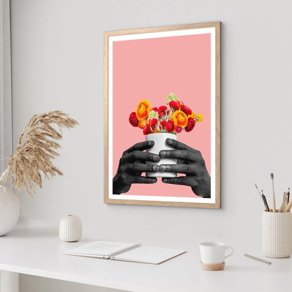 Plagát v ráme zo svetlého duba - Apoteóza života - 40x50 cm