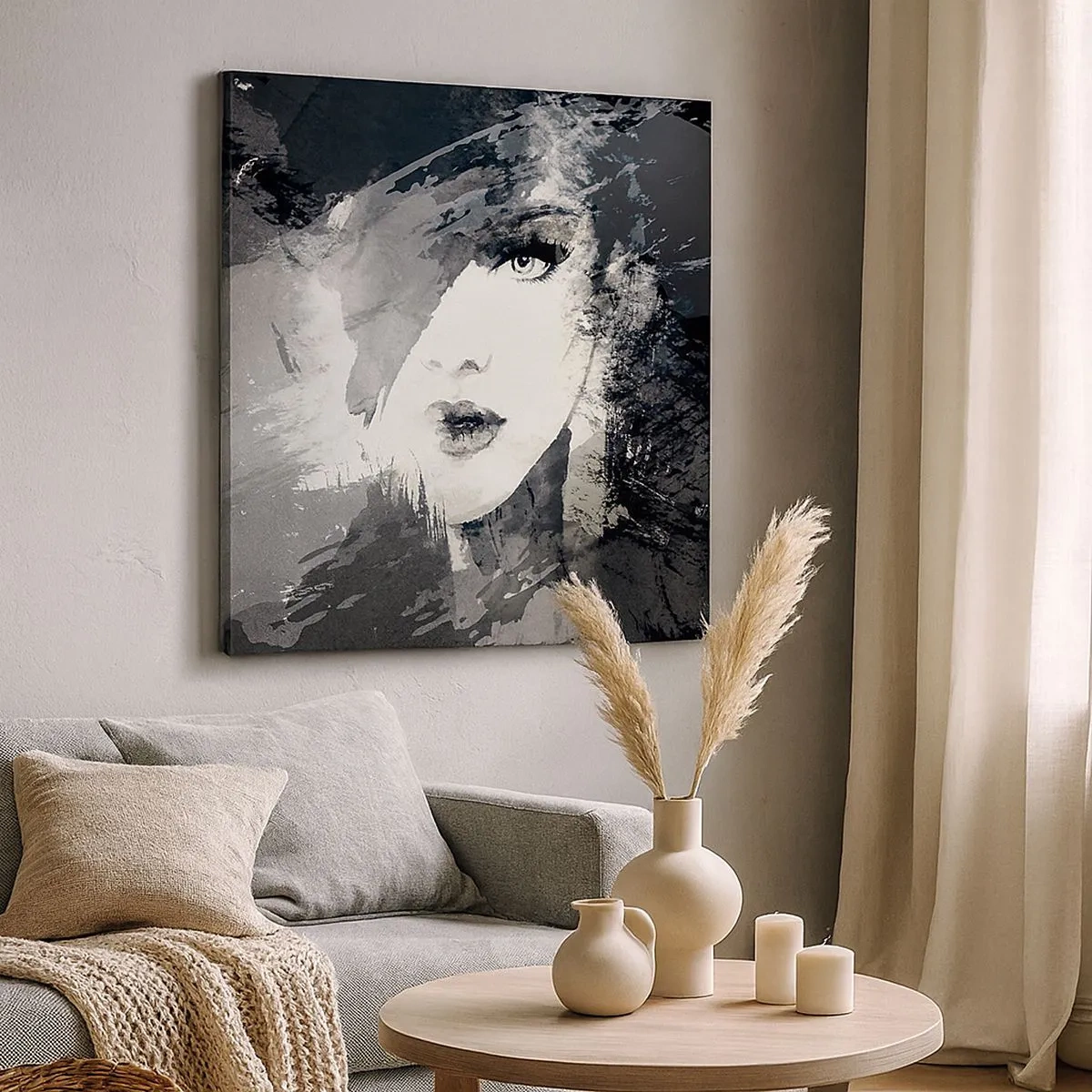 Obraz na plátne - Za šedým závojom - 30x30 cm