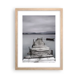 Plagát v ráme zo svetlého duba - Zajtra môžeš vyraziť - 30x40 cm