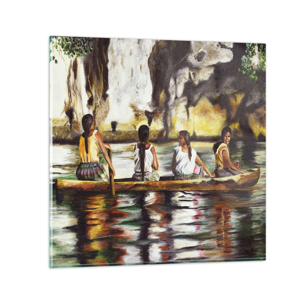 Obraz na skle - V polynézskom raji - 50x50 cm