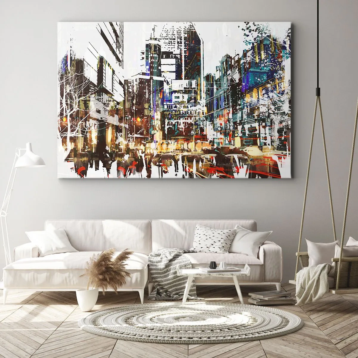 Obraz na plátne - Trblietavé mesto - 120x80 cm