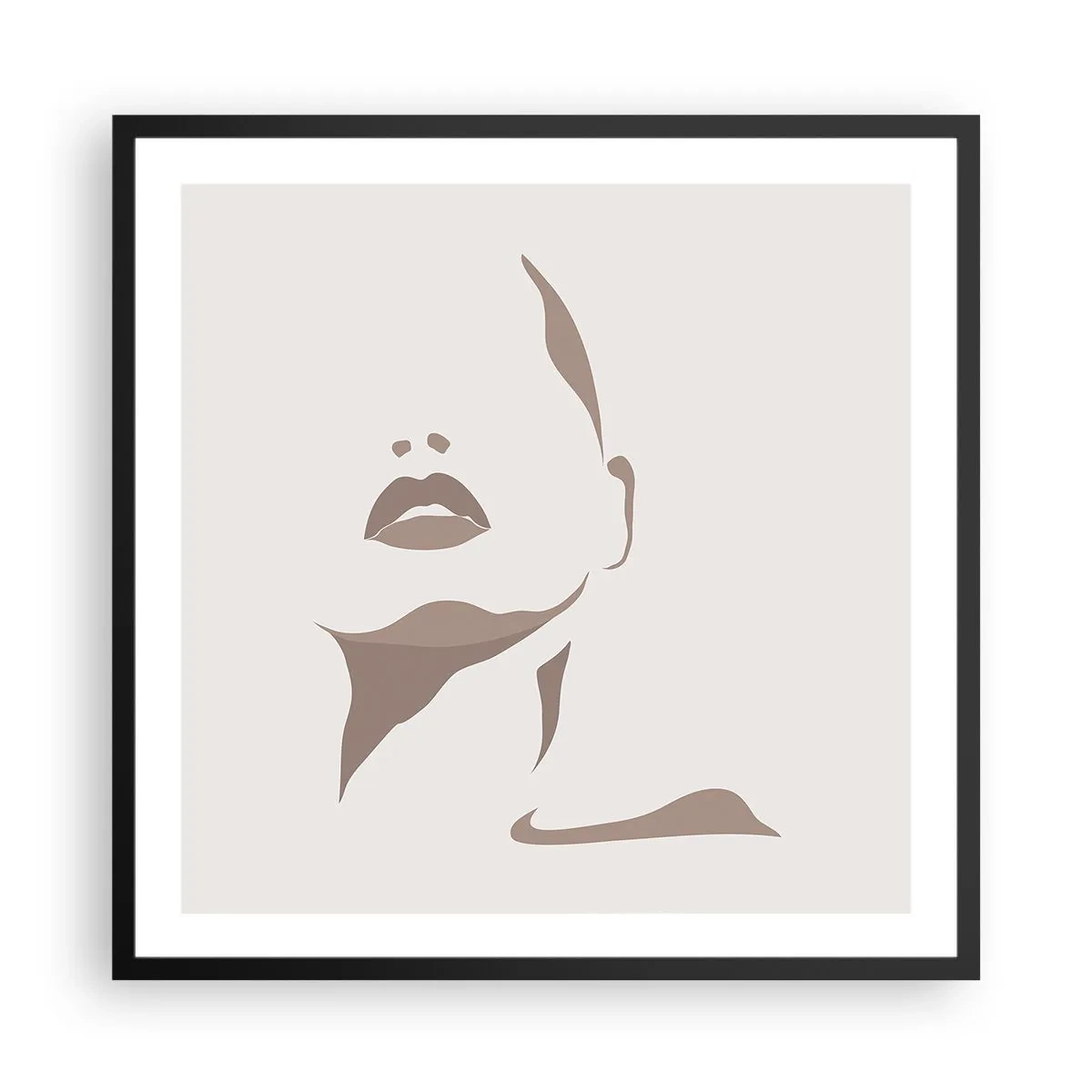 Plagát v čiernom ráme - Stvorená zo svetla a tieňa - 60x60 cm