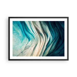 Plagát v čiernom ráme - Modrá neukojiteľnosť - 70x50 cm